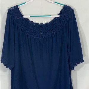 Avenue Plus size 22/24 blouse off the shoulders